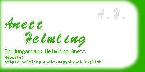 anett helmling business card